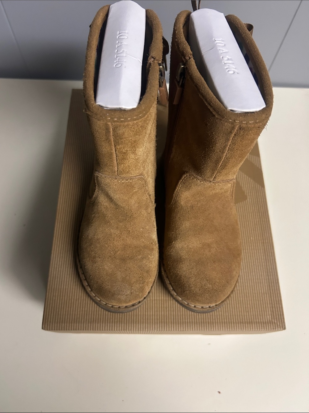UGG Kids Chestnut Suede Side-Zip Boots